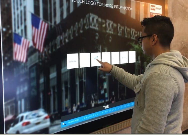 faytech metroclick touch screen lobby display